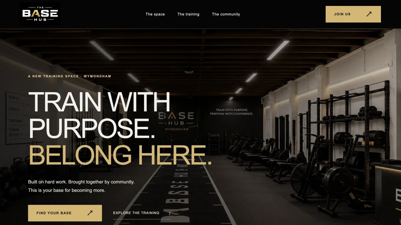 The Base Hub website preview